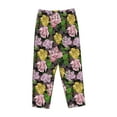thumbnail image 4 of Daiia Colorful Roses Women's Sleep Pant with Pockets and Drawstring,Pajama Pants-X-Large, 4 of 9