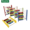 thumbnail image 2 of Montessori Teaching Aids Abacus Rack Children's Early Education Colorful Calculation Rack Ten Wooden Toys Back To School Gift Red, 2 of 6