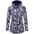 thumbnail image 2 of Baberdicy Women's Reversible Printed Raincoat, Lightweight Packable Waterproof Windbreaker , Reversible Printed Raincoat, Lightweight Windbreaker, Packable Jacket Navy L, 2 of 5