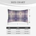 thumbnail image 6 of Bingfone Purple Floral Gingham Check Plaid Standard Size Pillowcase, Long Staple Pure Cotton Envelope Closure Pillow Cover,16"X24", 6 of 9