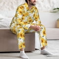 thumbnail image 7 of Sikiie Artistic Marble Pattern Sunflower Mens Pajama Set, Soft Warm Long Sleeve Sleepwear, Cozy Button-Down Pjs for Men-X-Large, 7 of 7
