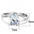 thumbnail image 2 of High polished (no plating) Stainless Steel Ring with AAA Grade CZ in Clear for Women Clear Stone Color Style TK3433 Size 10, 2 of 4