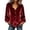 #084-Red, variant on Mineart Womens Ruffle Trim Velvet Shirt V Neck Puff Sleeve Christmas Fall Winter Party Blouse Christmas Series