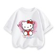 thumbnail image 5 of 2024 Ropa infantil Verano Camiseta con estampado de Hello Kitty Camiseta de moda infantil Camiseta de manga corta Top de cuello redondo para niñas, 5 of 5