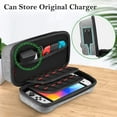 thumbnail image 4 of Fintie Large Carrying Case for Nintendo Switch/Switch OLED Model - Fits AC Adapter Charger, Shockproof Hard Shell Protective Cover w/20 Games Storage , Gray, 4 of 8