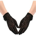 thumbnail image 4 of PIKADINGNIS Women Lace Gloves Short Wedding Gloves Elegant Prom Floral Bridal Gloves 1920s Opera Dance Tea Party Cosplay, 4 of 6