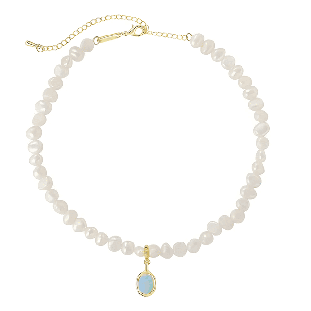 Collar De Perlas Naturales Cultivadas Para Mujer Elegante Gargantilla Dama Regalo Xtellar blanco