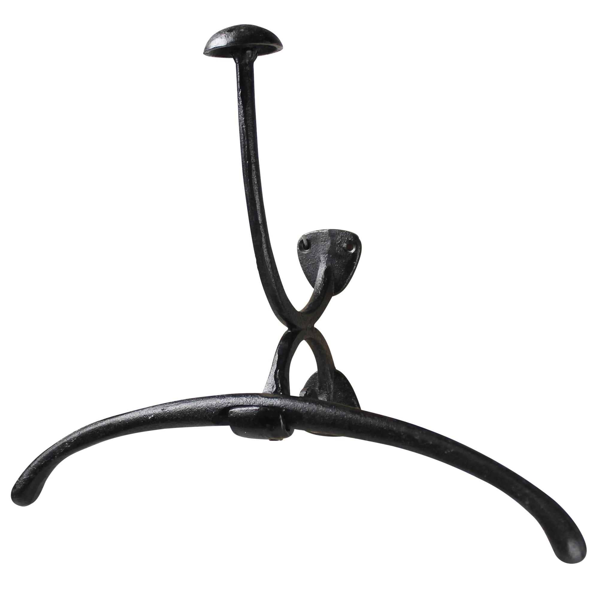 Industrial Style Wall Mounted Metal Valet, Black