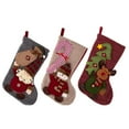 thumbnail image 4 of Classic Large Christmas Stockings Set, Santa Snowman Reindeer Pattern Hanging Decor for Fireplace Mantel, Family Holiday Christmas Decorations, 19 Inch Festive Sock Ornaments, 4 of 9