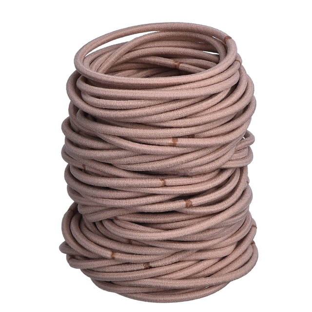 100 Piezas Elásticos para el Cabello Lazos para el Cabello Soportes para Coletas Cintas para el Cabello (5 x 0,3 cm Rubio)