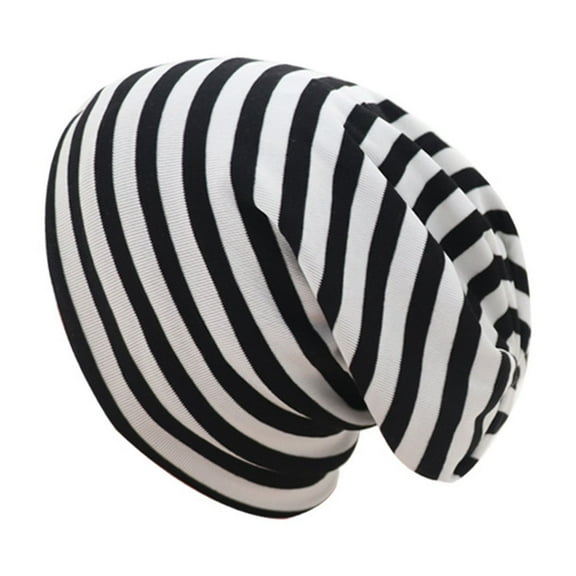 TMOYZQ Toddler Baby Boys Girls Striped Pattern Slouchy Hip-Hop Hats Unisex Soft Stretch Lightweight Skull Caps Sleeping Cap Dwarf Hat for 5 Months-6 Years