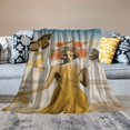 thumbnail image 2 of Pratyus Butterfly Flowers Surrealism Super Soft Flannel Blanket for Bed Sofa Decor, All Seasons Lightweight Cozy Throw Blanket Gift 50x60in, 2 of 6