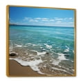 thumbnail image 2 of Designart "Tranquil Oceanfront" Beach Floater Framed Wall Art Living Room, 2 of 5