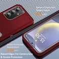 thumbnail image 2 of KOMI for Samsung Galaxy S24 Case, Samsung S24 Phone Case with Built in Kickstand, Shockproof/Dustproof/Drop Proof Military Grade Protective Cover for Galaxy S24 6.1 inch Red/Black, 2 of 7