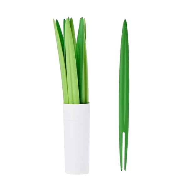 Pisexur Batería de cocina Tenedor para fruta en forma de hoja, brocheta, utensilios de cocina, 10 unidades para la cocina del hogar