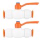 thumbnail image 1 of Juego de 2 accesorios de tubería de agua de plástico duradero de 20 mm con válvula de bola de conexión rápida PPR, 1 of 8