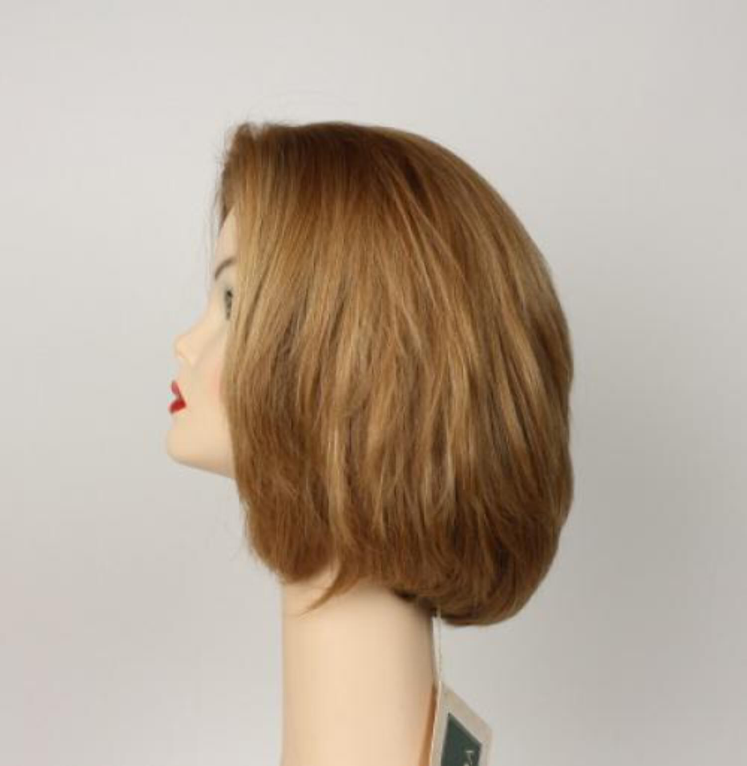 European Human Hair Freeda Wig Medium-Light Blonde Dorothy With Red Tones Size X-Large