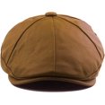 thumbnail image 5 of Gorra clásica de cuero para hombre, estilo vendedor de periódicos, estilo Ivy, plana, de taxista irlandés, Gatsby, de pesca, de golf, talla M., 5 of 5
