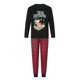 thumbnail image 2 of Pijamas familiares navideños a juego: camiseta de manga larga con estampado de alces y pantalón a cuadros., 2 of 10