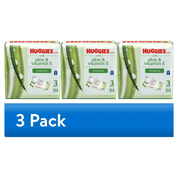 (3 pack) Natural Care Baby Wipes, Unscented, White, 56/pack, 3-Pack/box, 3 Box/carton
