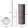 thumbnail image 5 of 20oz Green and Red Christmas Pattern Skinny Tumblers Stainless Steel Tumbler with Lid and Straw,Vacuum Insulated Double Wall Travel Tumbler Cups with Cleaning Brush for Coffee,Tea, 5 of 6