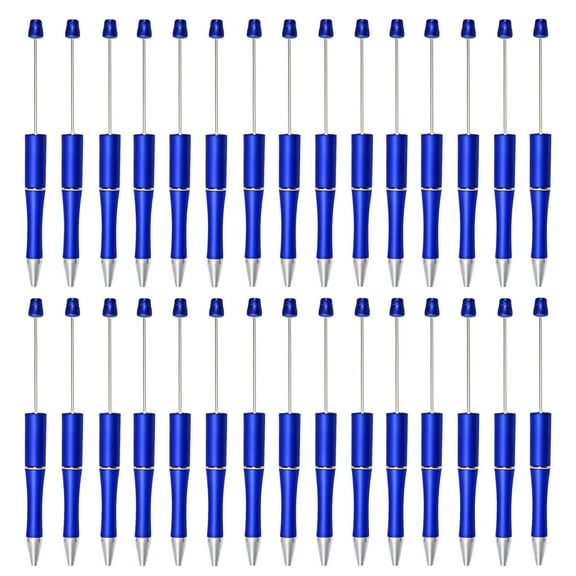 WuPing 30 Pcs Pens Beadable Pens 1.0mm Black Ink DIY Pens Halloween Pens Ballpoint Pens (Black, Gold, Blue, White, Yellow)