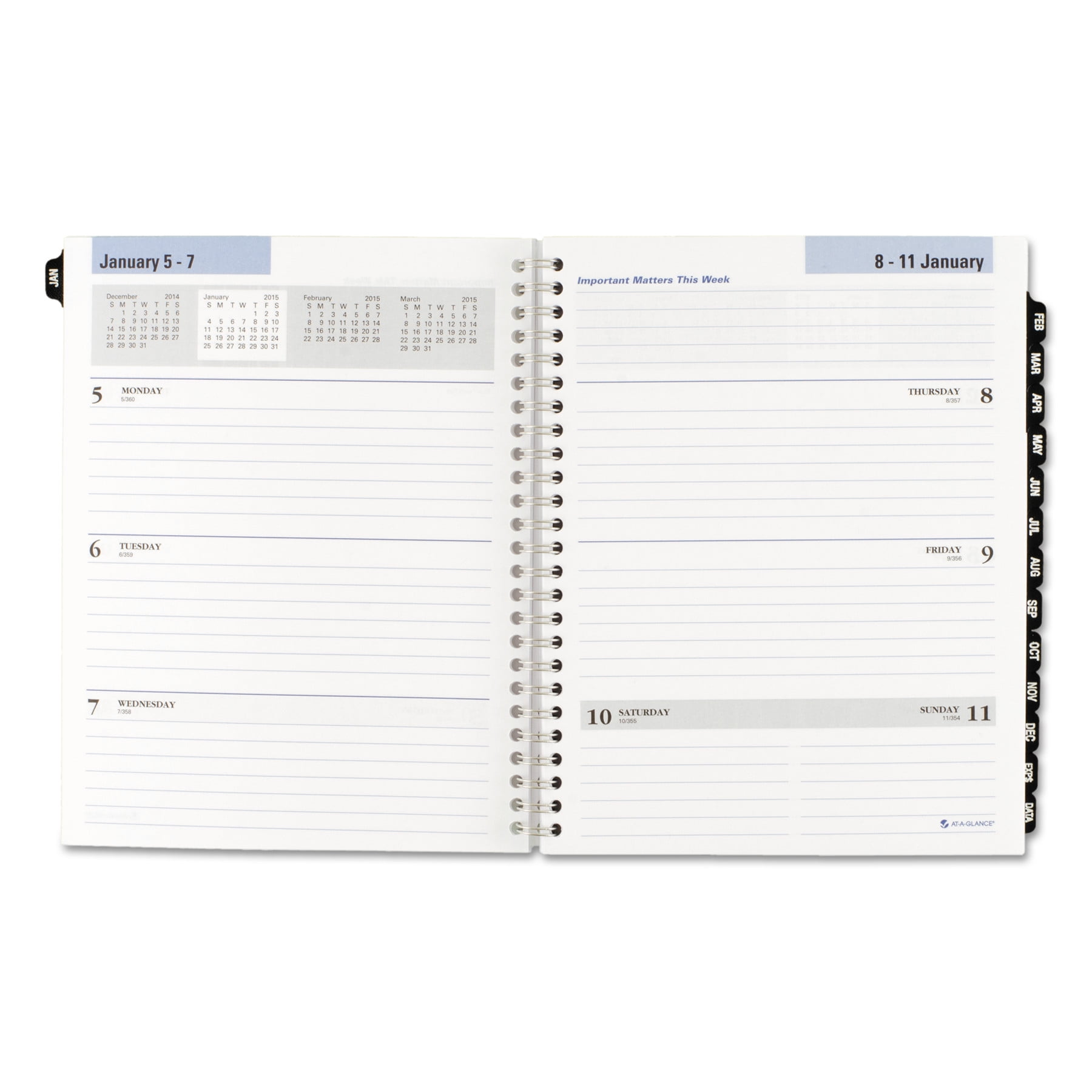 AT-A-GLANCE DayMinder Executive Weekly/Monthly Refill, 6 7/8 x 8 3/4 ...