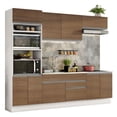 thumbnail image 1 of Cocina Integral Completa 270cm Glamy Madesa 13 - Blanco/Marrón, 1 of 5