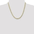 thumbnail image 2 of 10k Yellow Gold 4.5mm Concave Figaro Chain Necklace Pendant Charm, 2 of 9
