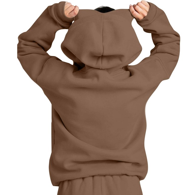 Travel Hoodie With Built-in Eye Mask & Hidden Pockets – Comfort Pullover For Airplane, Lounge, Sleep, S-4XL, Multiple Colors