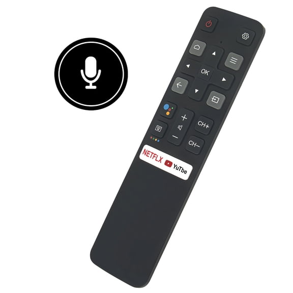 SRC802V Voice Replacement Remote Control, Fit for TCL LED Smart TV 06-BTZNYY-SRC802V 32S330 40S330 43S430 55Q637 55S430 65Q637 65Q637 55Q637 32S330-CA 40S330-CA 43S434-CA 50S434-CA