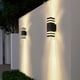 thumbnail image 2 of Lámpara de pared para exteriores, lámpara de pared exterior inteligente de inducción, doble cabezal, luz hacia arriba y hacia abajo, lámpara colgante de pared para jardín, impermeable, 2 of 2