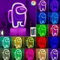 thumbnail image 1 of Among Us Night Light for Kids,3D Illusion Table Lamp 16 Colors Changed with Remote Control, Game USB Charge LED Light for Children Gift Bedroom Decor, 1 of 8