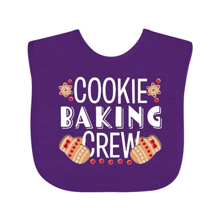 

Inktastic Christmas Cookie Baking Crew with Oven Mitts Gift Baby Boy or Baby Girl Bib