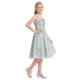 thumbnail image 5 of IDOPIP Tween Girls Long Corset Dress for Middle School Dance Party Summer Vacation Sundresses Holiday Junior Dresses Teen Smocked Homecoming Prom Dress 9-10 Years Green Floral, 5 of 7