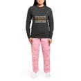 thumbnail image 4 of CafePress - Cicadas Let's Make Some Noise Periodical Cicadas - Women's Long Sleeve Charcoal Gray Pajamas, 4 of 7