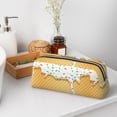 thumbnail image 7 of Uemuo White Ice Cream Printed Leather Pencil Case, Pencil Pouch, Portable Pencil Bag, Pen Case for& Office, 7 of 7