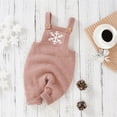 thumbnail image 5 of Mercatoo Newborn Baby Girl Boy Knitted Sweater Romper Infant Clothes Shoulder Strap Knit Jumpsuit Bodysuit Overall Clothing, 5 of 9