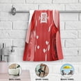 thumbnail image 5 of Dreamtimes Valentines Day Rose Red Bath Hand Towels 2 PCS, Ultra Soft and Highly Absorbent, Romantic Floral Flowers Decorative Fingertip Face Towel for Home, Bathroom, Kitchen, 28.3"x14.4", 5 of 5
