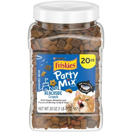UPC: 0050000963102 | Friskies Cat Treats Party Mix Beachside Crunch 20 oz. Canister