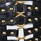 thumbnail image 5 of Correa de Cintura Ancha de Cuero PU Cinturón Hueco con Hebilla de Anillos Banda Elástica para Vestido de Mujer Casual Vintaje Negro Baoblaze Banda de cintura ancha para mujer., 5 of 8