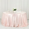 thumbnail image 3 of Efavormart 132 Inch Satin Round Tablecloth, Washable Linen Table Cover, Decorative Silky Fabric for Wedding, Party, Banquet Events - Rose Gold/Blush, 3 of 11
