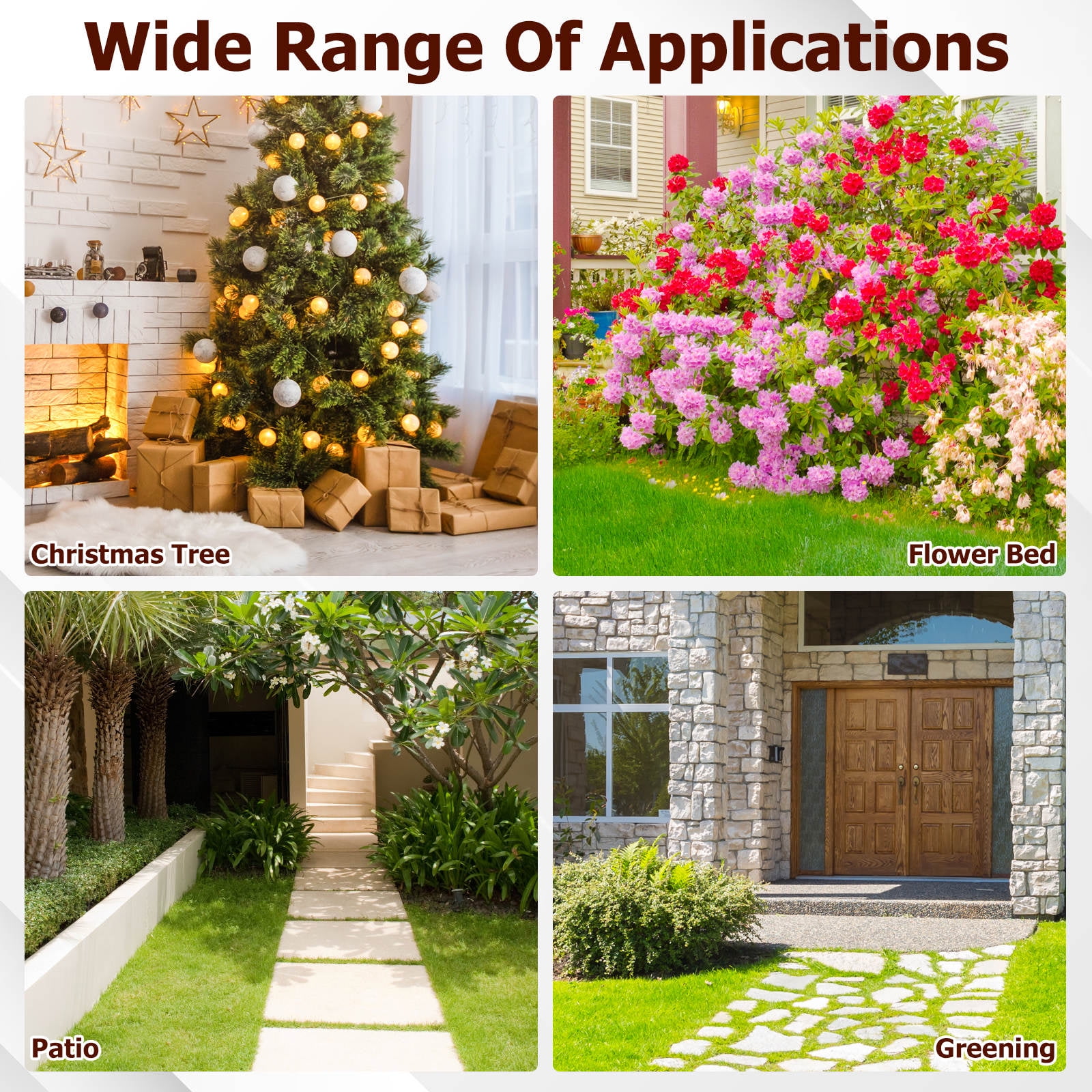 Pawsdot Garden Fence Wood Edging Brown 1 Set