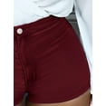 thumbnail image 5 of Womens High Waisted Stretchy Denim Dressy Sexy Butt-Lifting Shorts Stylish & Comfort - Focused boyfriend, 5 of 6