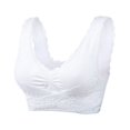 thumbnail image 1 of Sujetador deportivo inalámbrico con hebilla cruzada en la parte delantera y ajuste push up de encaje Chaleco de yoga para dormir Sujetador de espalda de belleza de talla grande, 1 of 5
