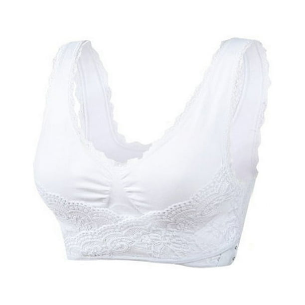 Sujetador deportivo push up con hebilla cruzada frontal y lateral, talla grande, sin aro de acero, con encaje ajustable, para correr, dormir, ropa interior hermosa para mujer