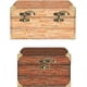 thumbnail image 3 of Gancho de cierre, cierre, diseño de hierro y bronce, para cofres, cajas de vino, cajas de estilo vintage, retro-campestre, modelo macizo, 33 x 28 mm, juego de 4 piezas, 3 of 3