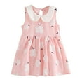 thumbnail image 1 of Summer Fashion Baby Girl Dress with Cartoon Print And Short Sleeve Dress, 1 of 7