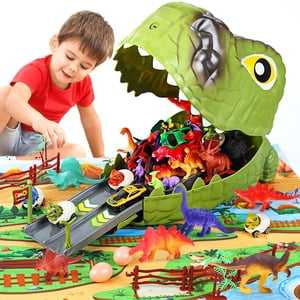 JoyStone 77-Piece Dinosaur Playset with Track & Carrier