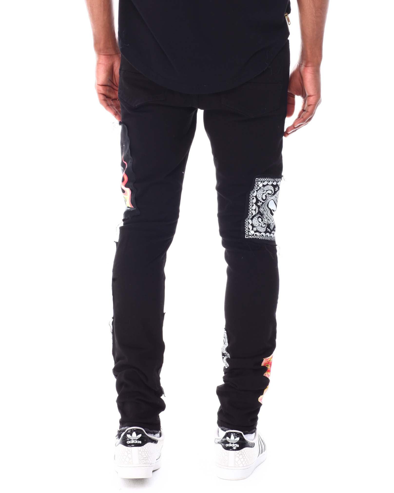 Adidas ripped deals jeans